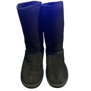 BearPaw Black Suede Winter Boots Size 10